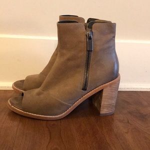 Kenneth Cole leather open toe bootie